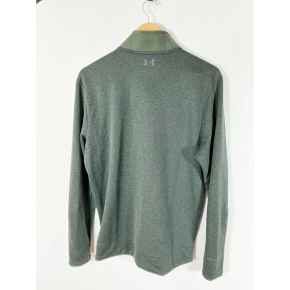 Under Armour Mens Storm Golf Pullover Sweater Green Quarter Snap Coldgear Large - Picture 7 of 8